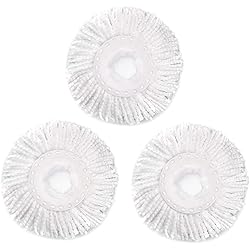 3 Pack Spin Mop Replacement Head for Hurrica, Libma, Mopnad, Mr Clen and Other 360 Spin Mop Systems, Microfiber Spin Mop Refills