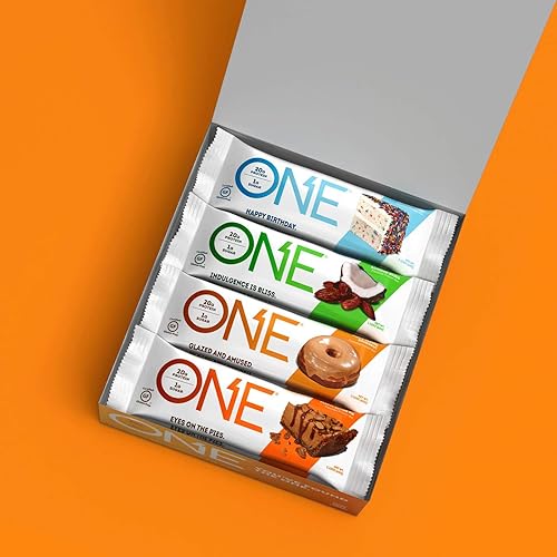 ONE Protein Bars, Gluten Free 20g Protein and Only 1g Sugar, Best Sellers Variety Pack, Best Sellers Variety Pack, 2.12 oz 12 Pack