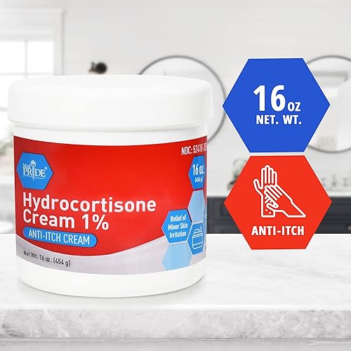 Medpride Hydrocortisone 1% Anti Itch Cream - Maximum Strength Instant Itch Relief Cream for Mosquito Bites, Eczema, Dermatitis, Skin Infections & Hemorrhoids - Suitable for Sensitive Skin- 16 oz