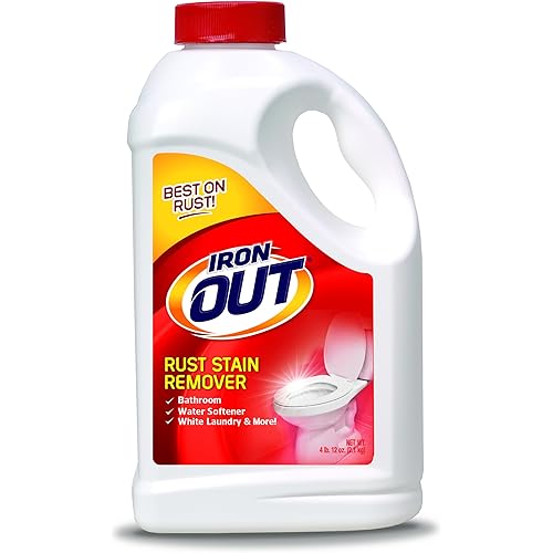 Iron OUT Powder Rust Stain Remover, Remove and Prevent Rust Stains in Bathrooms, Kitchens, Appliances, Laundry, and Outdoors, white, 4.75 lbs