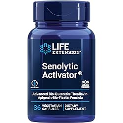 Life Extension Senolytic Activator - with Quercetin, Fisetin - For Immune Support, Anti-Aging & Longevity - Supports Systemic Rejuvenation - Non-GMO, Gluten-Free - 36 Vegetarian Capsules
