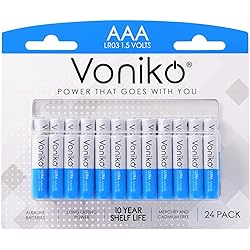 Voniko - Premium Grade AAA Batteries - 24 Pack - Alkaline Triple A Battery - Ultra Long-Lasting, Leakproof 1.5v Batteries - 10-Year Shelf Life