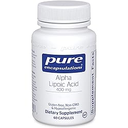 Pure Encapsulations Alpha Lipoic Acid 400 mg | ALA Supplement for Liver Support, Antioxidants, Nerve and Cardiovascular Health, Free Radicals, and Carbohydrate Support | 60 Capsules