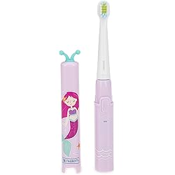 Nuby Toddler Sonic Electric Toothbrush with Rechargeable Battery, 3 Cleaning Modes, Mermaid