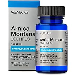 VitaMedica | Arnica Montana | 30X | HPUS | Made in USA | Plant Based | Bruising | Swelling & Inflammation | Muscle Pain Relief | Post Surgery | Homeopathic Remedies | Arnica Tablets | 150 Ct
