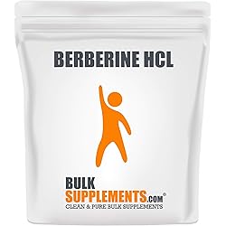 BulkSupplements.com Berberine HCl Powder - HCl Supplement - Berberine 500mg Supplement - Berberine Supplements - Berberine HCl 500mg Powder 25 Grams - 0.88 Oz
