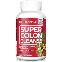 Health Plus Super Colon Cleanse: 10-Day Cleanse -Detox | 3 Cleanses, 120 Count Pack of 1