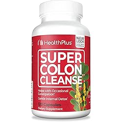Health Plus Super Colon Cleanse: 10-Day Cleanse -Detox | 3 Cleanses, 120 Count Pack of 1