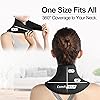 ComfiTECH Neck Ice Pack Wrap Gel Reusable Ice Packs for Neck Pain Relief, Cervical Cold Compress Ice Pack for Sports Injuries, Swelling, Office Neck Pressure and Cervical Surgery Recovery Black