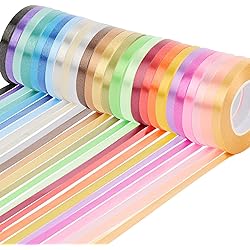 WELTOKE 27 Rolls Curling Ribbon Balloon String Roll Gift Wrapping Ribbon for Wrapping, Crafting, Wedding, Party, Festival, Florist Flower15 " Wide 27 Colors