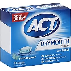ACT 36 Count 36 Size Dry Mouth Mint Lozenges