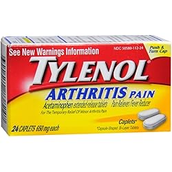 TYLENOL Arthritis Pain Caplets Push & Turn Cap 24 ea Pack of 2