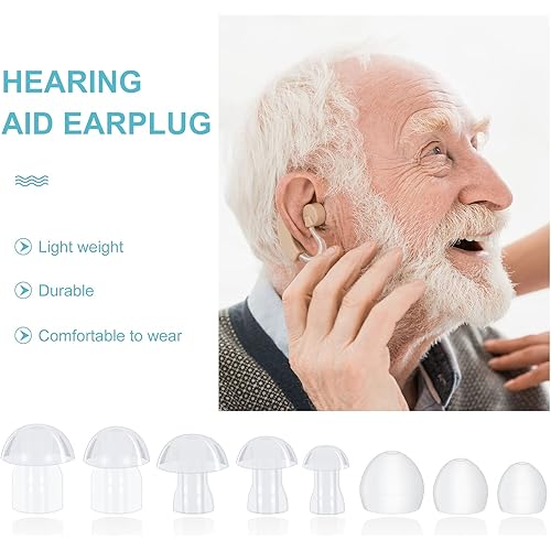 48 Pieces Hearing Aid Tips Hearing Aid Domes Universal Domes for Hearing Aid Earbud Tip Replacement, BTE Hearing Sound Amplifier Accessories and 7 Pieces Hearing Aid Cleaning Tools with Velvet Bag