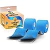 Sparthos Kinesiology Tape [Electric Blue - Pack of 2] x Ice Packs for Injuries [Size Medium Cover]