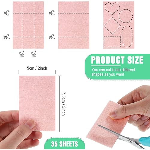 35 Pieces Moleskin Tape Flannel Adhesive Pads Moleskin for Foot Moleskin Blister Pads Heel Cushion Blister Prevention Pads for New Shoes Protection, Friction Pain, Heels Stickers, Nude Color