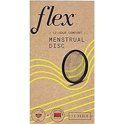 Flex Menstrual Discs | Disposable Period Discs | Tampon, Pad, and Cup Alternative | Capacity of 5 Super Tampons | HSA or FSA Eligible | Made in Canada | 12 Count