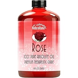 Best Rose Essential Oil 8oz Bulk Rose Oil Aromatherapy Rose Essential Oil for Diffuser, Soap, Bath Bombs, Candles, and More