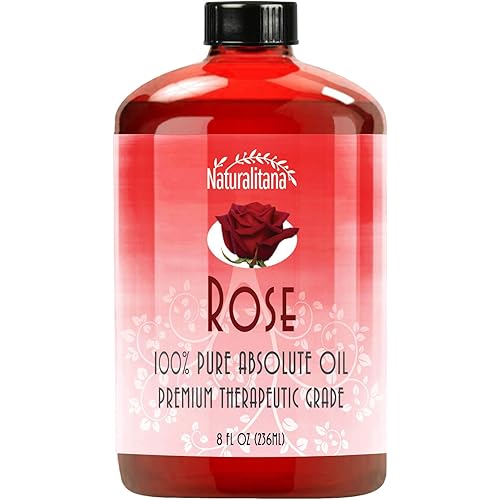 Best Rose Essential Oil 8oz Bulk Rose Oil Aromatherapy Rose Essential Oil for Diffuser, Soap, Bath Bombs, Candles, and More