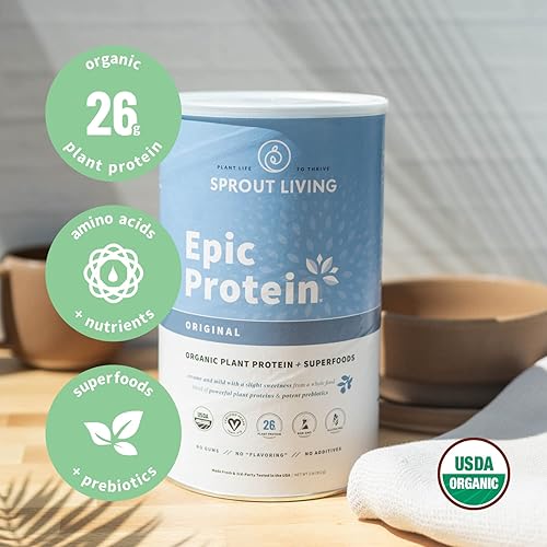 Epic Protein Bundle - Original, Chocolate Maca & Vanilla Lucuma 20g Organic Plant-Based Protein Powder, Vegan, Superfoods | 2lb, 24 Servings