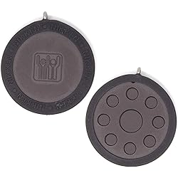 Nikken 1 PowerChip Medallion Charm - 1450, Black, Magnetic Therapy Far Infrared, Reduce Stress Fatigue Soreness, EMF Electromagnetic Frequency Protection Blocker, 900-1000 Gauss, Kenko