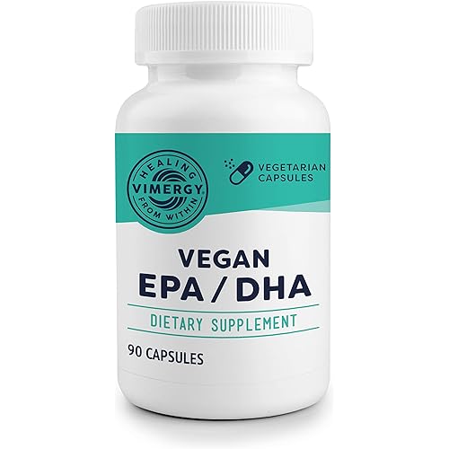Vimergy EPADHA – Vegan Omega 3 Fatty Acid Supplement – Plant Based Fish Oil Alternative with Vitamin E – Supports Heart, Brain, Eye Health - Non-GMO, Gluten-Free, Soy-Free, Paleo Friendly 90 ct