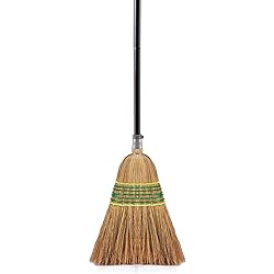 Yocada Heavy-Duty Corn Broom Commercial Indoor Outdoor Broom 59.8" Tall Perfect for Courtyard Garage Lobby Mall Market Floor Home Office Leaves Stone Dust Rubbish