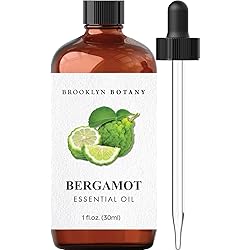 Brooklyn Botany Bergamot Essential Oil – 100% Pure and Natural – Therapeutic Grade Essential Oil with Dropper - Eucalyptus Oil for Aromatherapy and Diffuser - 1 Fl. OZ