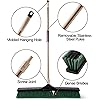 Eyliden 24" Heavy Duty Push Broom, Large Outdoor Stiff Sweeping Brooms with 62" Enhanced Steel Long Handle, Multi-Surface Floor Scrub Brush for Garage Garden Yard Patio Deck Green, 24inch