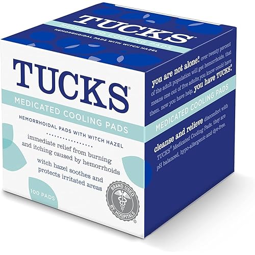 Tucks Medicated Witch Hazel Hemorrhoidal Pads, 100 Pads each, Pack of 5