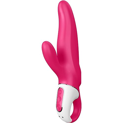 Satisfyer Mr. Rabbit Vibrator - G-Spot and Clitoris Stimulator, 12 Vibration Programs, Flexible Shaft, Retaining Ring - Soft Silicone, Waterproof, Rechargeable