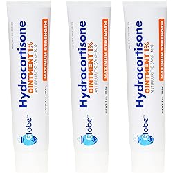 Hydrocortisone Maximum Strength Transparent Ointment 1%,1 oz | Anti-Itch Topical Ointment for Redness, Swelling, Itching, Rash, Dermatitis, BugMosquito Bites, Eczema, Hemorrhoids & More | 3 PACK