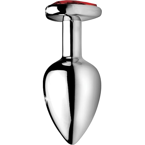 Lynx Aluminum Alloy Red Rose Anal Plug, Larger