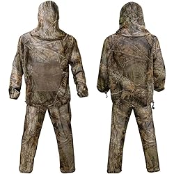 LOOGU Mosquito Suits, Net Bug Pants & Jacket Hood Sets - Ultra-fine Mesh - With Fishing, Hiking, Camping and Gardening