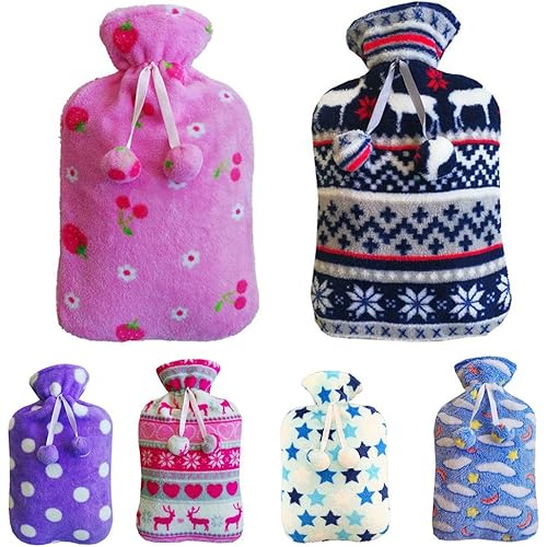 Colorido 2000ml Cartoon Pattern Print Hot Water Bottle Bag Removable Hot Water Bottle Protective Cover - ONLY Cover 19