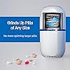Electric Pill Crusher Grinder - Fine Powder Electronic Pulverizer for Small and Large Medication and Vitamin Tablets - with Stainless Steel Blades to Crush Multiple Pills by Pill Mill