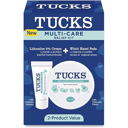 Blistex Tucks Multi-Care Relief Kit - Witch Hazel Pads, Cream & Witch Hazel, 40 Count Pack of 1