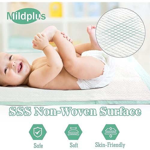 MILDPLUS Disposable Bed Pads 30“X36” 50 Pcs Extra Large Underpads for Bedwetting Incontinence Pads for Adult Kind and Pets