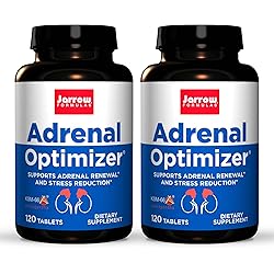 Jarrow Formulas Adrenal Optimizer - 120 Tablets, Pack of 2 - Supports Adrenal Health - Combines 12 Nutrients & Nutraceuticals - 120 Servings