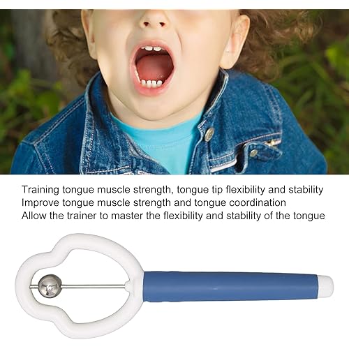 Tongue Muscle Trainer, Tongue Tip Exerciser Safe Training Tongue Muscle Strength 2 Modes Tongue Tip Training Tool Tip Lateralization Lifting Oral Muscle Train Tool for Children Elder Dysarthria