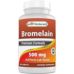 Best Naturals Bromelain Proteolytic Digestive Enzymes Supplements, 500 mg, 120 Tablets - Supports Healthy Digestion, Joint Health, Nutrient Absorption