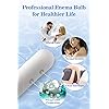 Automatic Electric Enema Bulb with 3 Speeds, Adorime Anti-backflow Enema Douche for Men Women Colon Cleansing, Rechargeable Douche Cleaner Silicone Enema Kit for Health Care, 9.17oz