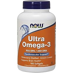 Now Foods Ultra Omega-3 Fish Oil 500 EPA 250 DHA 180 Softgels