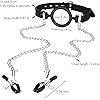 O-Ring Gag with Nipple Clamps, SEXY SLAVE Silicone Open Mouth Ring Gag with Adjustable Nipple Clamps, Fetish Nipple Teasers Breast Sensual Bondage Nipple Clips