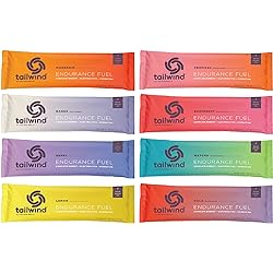 Tailwind Grab-and-Go Endurance Fuel Single Serve Assorted Flavors Pack of 8 - Hydration Drink Mix with Electrolytes, Carbohydrates - Non-GMO, Gluten-Free, Vegan, No Soy or Dairy
