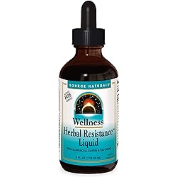 Source Naturals Wellness Herbal Resistance Liquid Formula with Echinacea, Coptis & Yin Chiao Immune Support - 4 Fluid oz