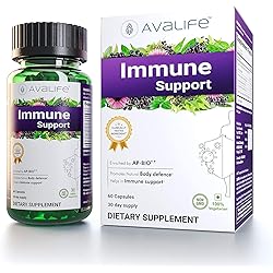 Avalife Immune Support with Andrographis, Elderberry, Echinacea 60 Capsules | Daily Immune Boost Vitamin Supplement Made with Natural Herbs | Gluten-Free, Vegetarian, Non-GMO