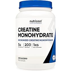 Nutricost Creatine Monohydrate Micronized Powder 1 KG - Pure Creatine Monohydrate