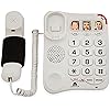 Big Button Phone for Seniors - Corded Landline Telephone - One-Touch Dialling for Visually Impaired - Amplified Ringer with Loud Speaker for Hearing Impaired, Ergonomic Non-Slip Grip