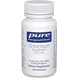 Pure Encapsulations Chromium Picolinate 500 mcg | Hypoallergenic Supplement for Healthy Lipid and Carbohydrate Metabolism Support | 60 Capsules