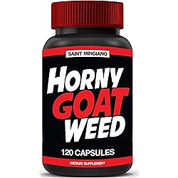 Horny Goat Weed 120 Capsules Extra Strength 1000mg l Contains L-Arginine l Tribulus, Maca Root, Muira Puama, Saw Palmetto Panax Ginseng l USA Made